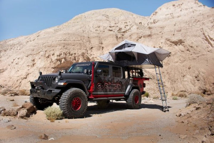Go Rhino 19-21 Jeep Gladiator XRS Overland Xtreme Rack - Black - Bull Strap
