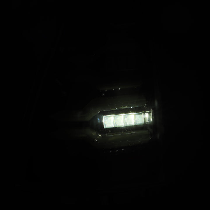 AlphaRex 03-09 Toyota 4Runner LUXX-Series LED Tail Lights- Black - Bull Strap