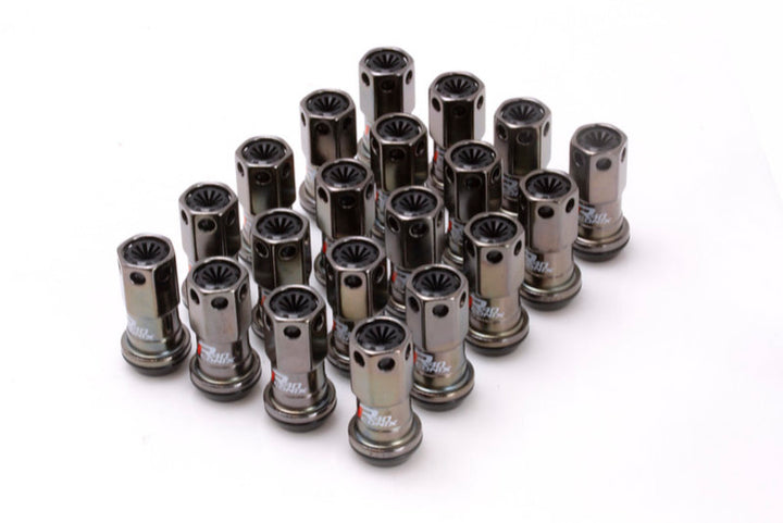 Project Kics 12X1.50 R40 Iconix Classical Lug Nuts w/ Black Plastic Cap - 20 - No Locks - Bull Strap