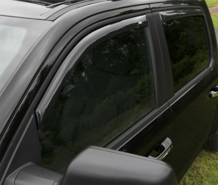 AVS 2019 RAM 1500 Crew Cab Ventvisor In-Channel Window Deflectors - 4pc - Smoke - Bull Strap
