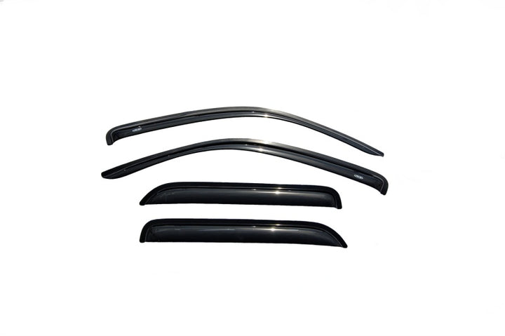 AVS 01-12 Ford Escape Ventvisor Outside Mount Window Deflectors 4pc - Smoke - Bull Strap