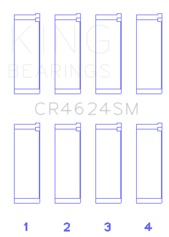 King Engine Bearings Hyundai G4KE / G4KC (Size +075) Rod Bearings (Set of 4) - Bull Strap