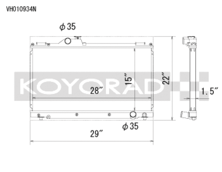 Koyorad 01-05 Lexus IS300 (w/ Manual Transmission) Racing Radiator - Bull Strap