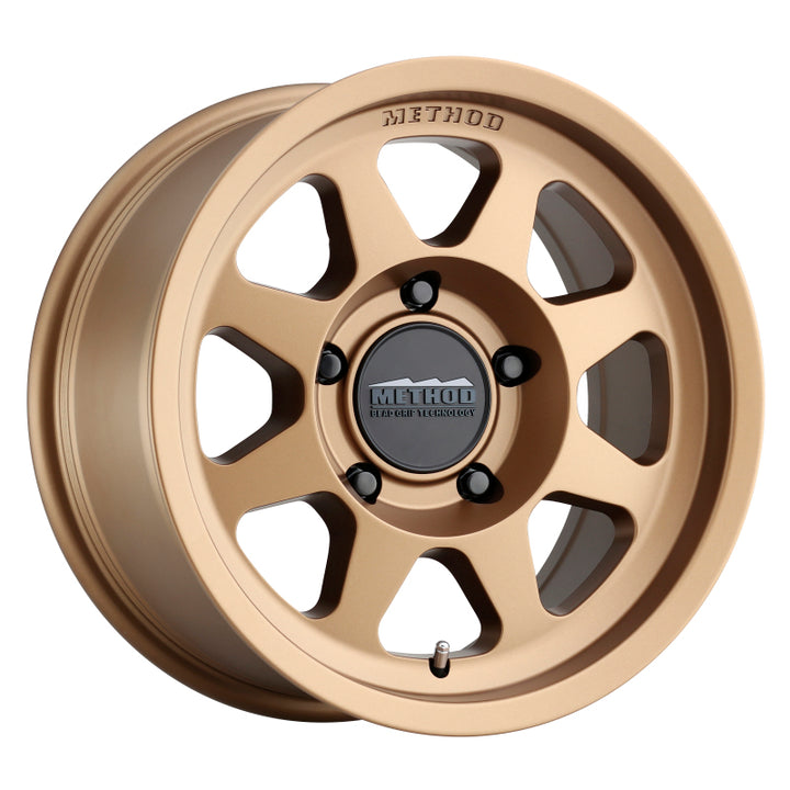 Method MR701 15x7 +15mm Offset 5x100 56.1mm CB Method Bronze Wheel - Bull Strap