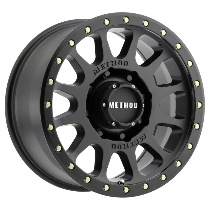 Method MR305 NV HD 18x9 +18mm Offset 8x180 130.81mm CB Matte Black Wheel - Bull Strap