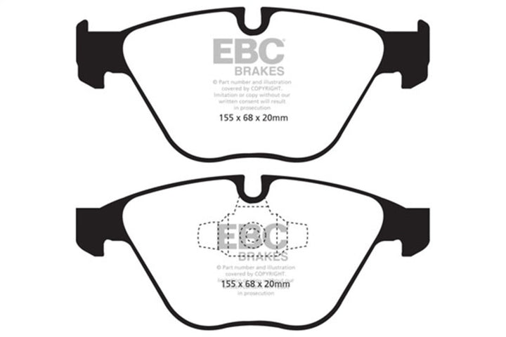 EBC 13+ BMW X1 2.0 Turbo (28i) Redstuff Front Brake Pads - Bull Strap