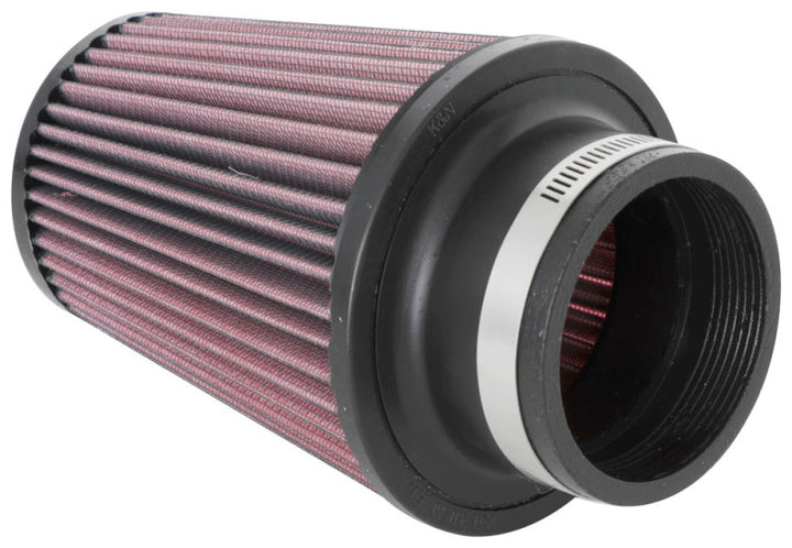 K&N Universal Clamp-On Air Filter 3in Flange ID x 5in Base OD x 3.5in Top OD x 6in Height - Bull Strap