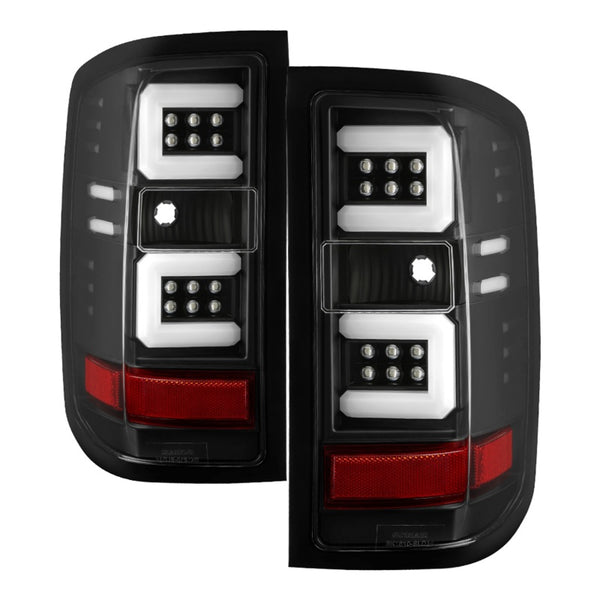 Spyder Chevy 1500 14-16 Light Bar LED Tail Lights All Blk ALT-YD-CS14-LBLED-BKV2 - Bull Strap