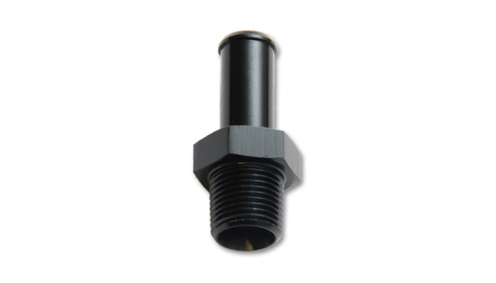 Vibrant 1/16in NPT to 1/4in Barb Straight Fitting - Aluminum - Bull Strap