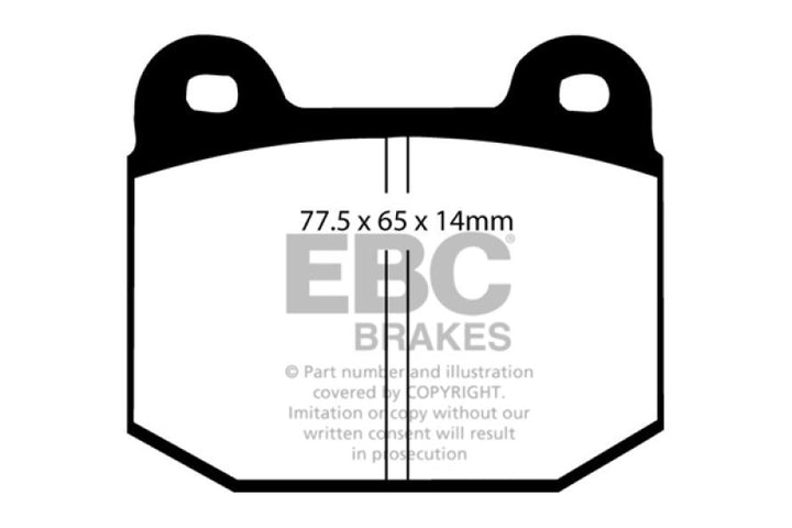 EBC 08+ Lotus 2-Eleven 1.8 Supercharged Yellowstuff Front Brake Pads - Bull Strap