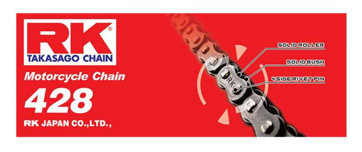 RK Chain RK-M 428-130L - Natural - Bull Strap