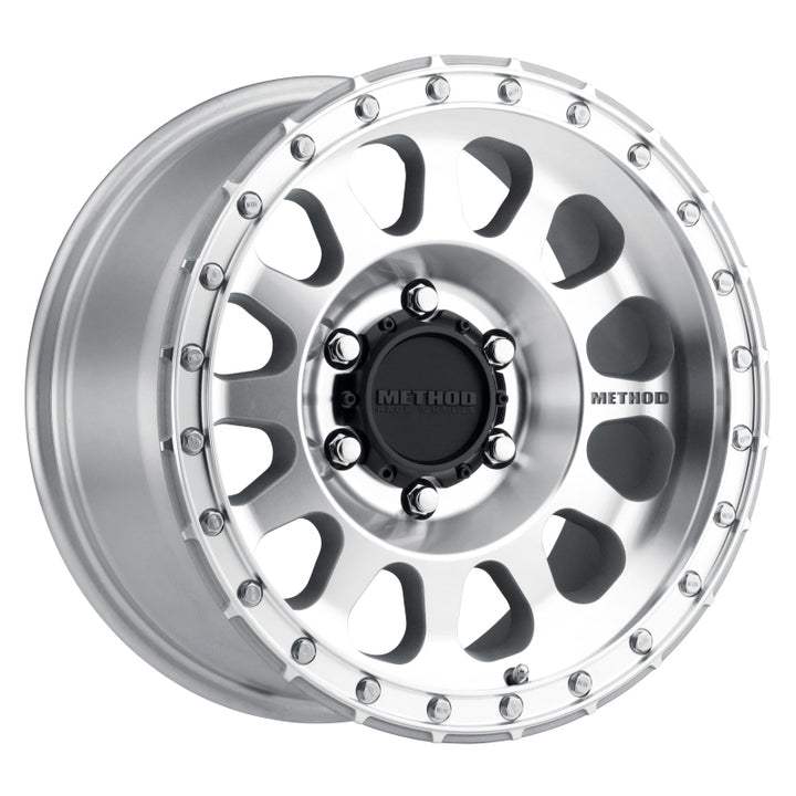 Method MR315 18x9 +18mm Offset 6x5.5 106.25mm CB Machined/Clear Coat Wheel - Bull Strap