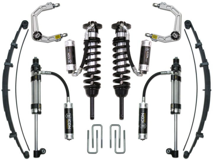 ICON 05-15 Toyota Tacoma 0-3.5in/16-17 Toyota Tacoma 0-2.75in Stg 10 Suspension System w/Billet Uca - Bull Strap