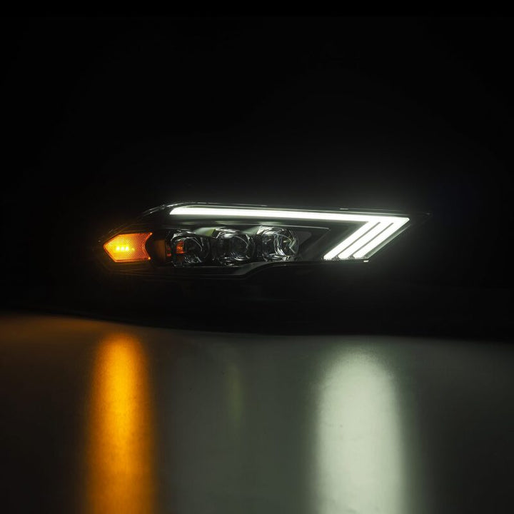 AlphaRex 18-22 Ford Mustang NOVA-Series LED Projector Headlights Black - Bull Strap