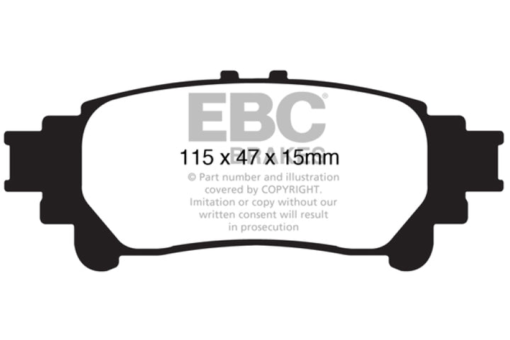EBC 10+ Lexus RX350 3.5 (Japan) Greenstuff Rear Brake Pads - Bull Strap