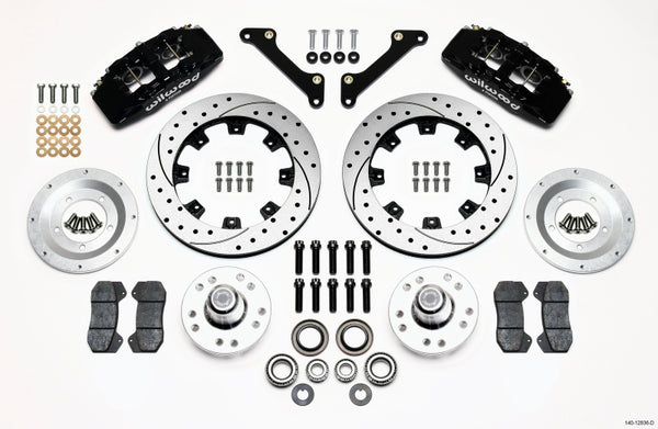 Wilwood Dynapro 6 Front Hub Kit 12.19in Drilled 79-81 Camaro - Bull Strap