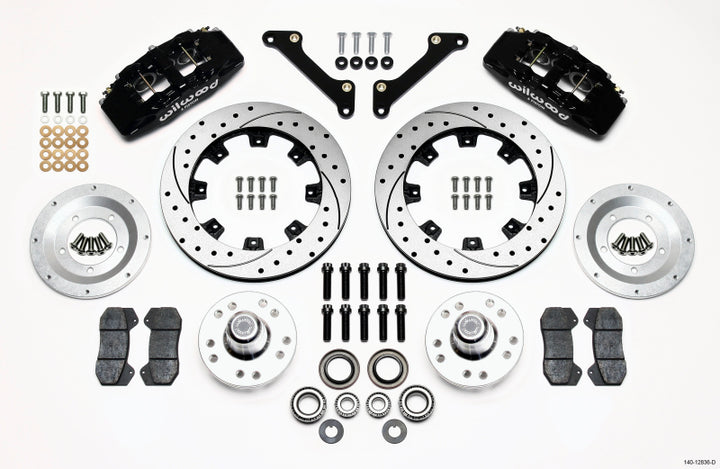 Wilwood Dynapro 6 Front Hub Kit 12.19in Drilled 79-81 Camaro - Bull Strap