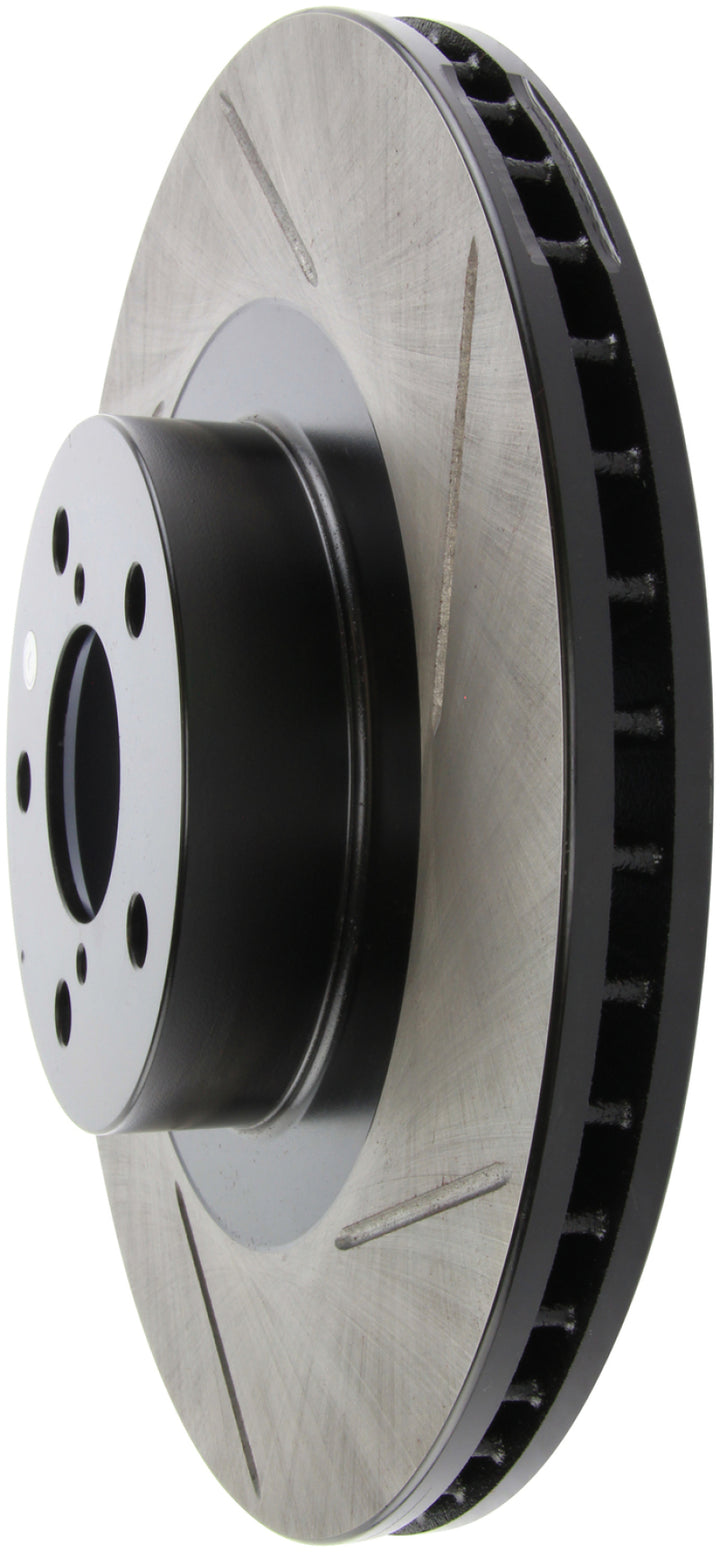 StopTech Power Slot 02-10 WRX Front Left SportStop Slotted Rotor - Bull Strap