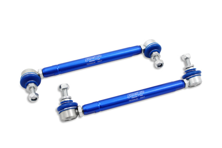 SuperPro 2004 Mazda 3 i Front HD Adjustable End Link Set (10mm Studs 254mm to 305mm) - Bull Strap