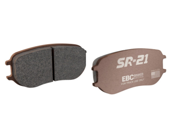 EBC Racing 13-19 Chevrolet Corvette Stingray (C7) 6.2L S/C SR-21 Sintered Race Rear Brake Pads - Bull Strap