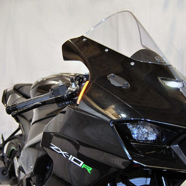 New Rage Cycles 20+ Kawasaki ZX-10R Mirror Block Off Plates - Bull Strap