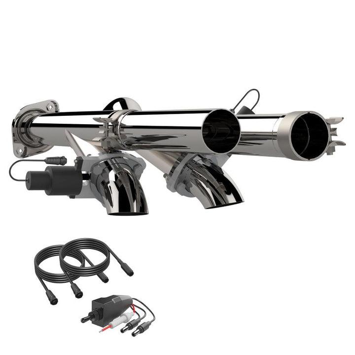 2017-2020 Ford F-150 Raptor QTP Aggressor Cutout Pipes - Bull Strap