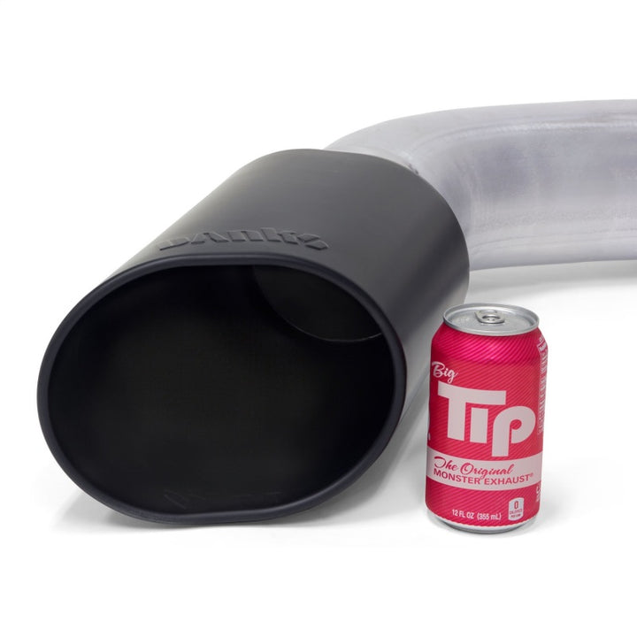 Banks Power 2017 Ford 6.7L 5in Monster Exhaust System - Single Exhaust w/ Black Tip - Bull Strap
