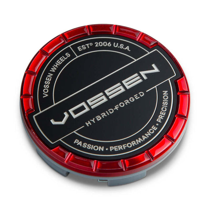 Vossen Billet Sport Cap - Large - Hybrid Forged - Vossen Red - Bull Strap