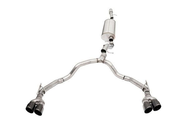 Corsa 2021-2025 Tahoe / GMC Yukon 4DR 6.2L 4WD Dual Rear 3in - 2.75in Sport Cat-Back DW 4in BLKTips - Bull Strap