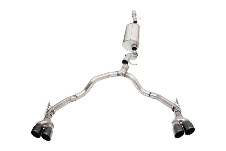 Corsa 2021-2025 Tahoe / GMC Yukon 4DR 6.2L 4WD Dual Rear 3in - 2.75in Sport Cat-Back DW 4in BLKTips - Bull Strap