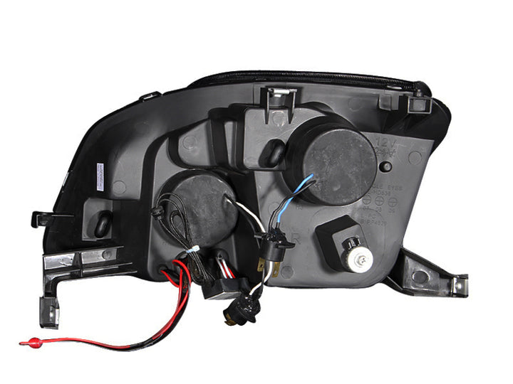 ANZO 1997-2001 Honda Prelude Projector Headlights w/ Halo Chrome w/ LED - Bull Strap