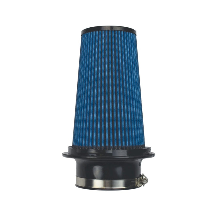 Injen SuperNano-Web Air Filter 4.0in ID/ 7.0in Base / 8.8in Height / 5in Top - Bull Strap