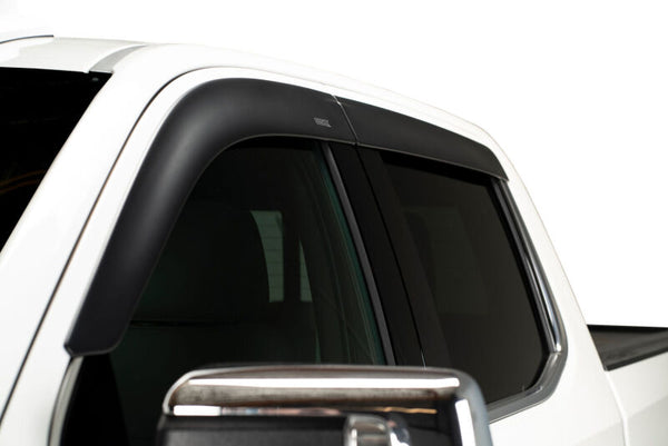 Husky Liners 10-25 Dodge RAM 2500/3500 CC In-Channel Mount Ventvisor Low Pro (4pc) - Matte Blk - Bull Strap