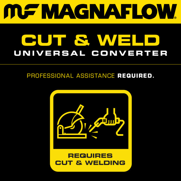MagnaFlow Conv Univ 2.25inch C/C Met. - Bull Strap