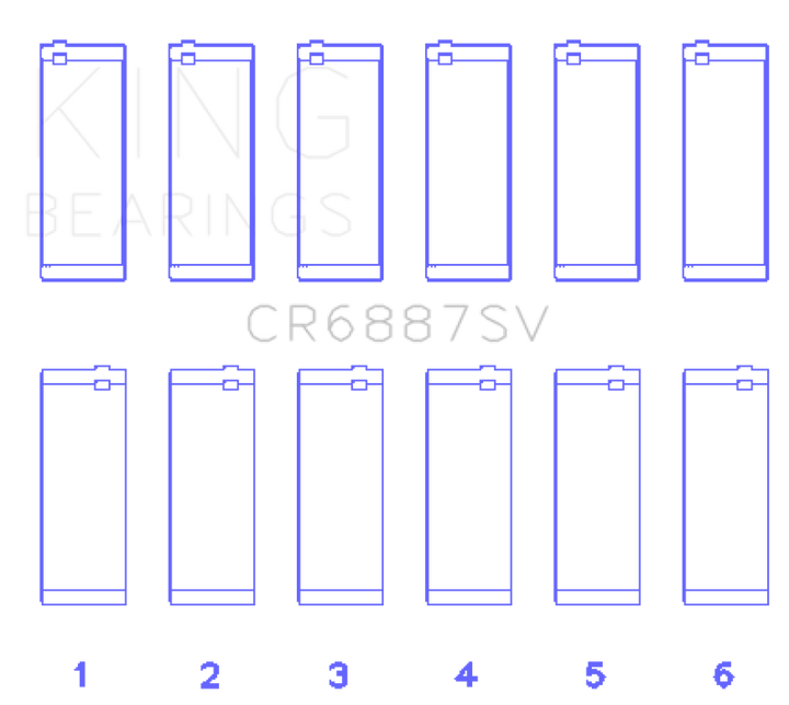 King Engine Bearings BMW B58B30A Performance Rod Bearing Set - Bull Strap