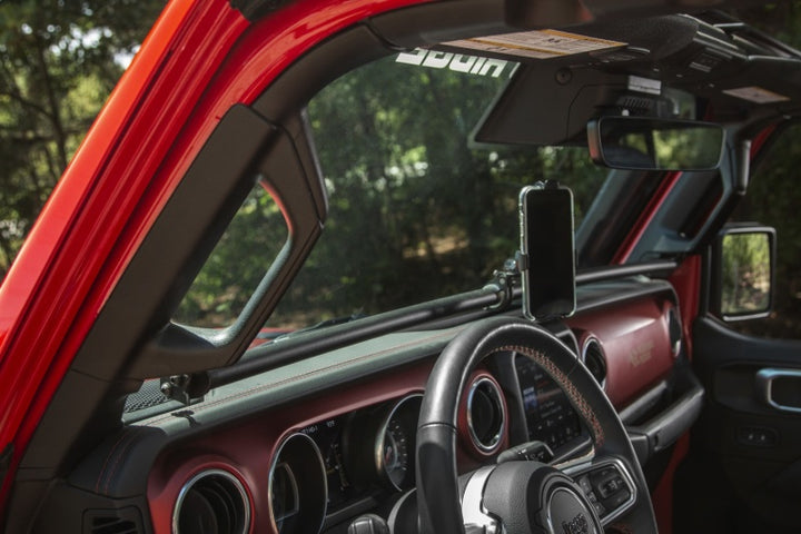 Rugged Ridge 18-21 Jeep Wrangler/Gladiator (JL/JT) Dash Bar - Black - Bull Strap