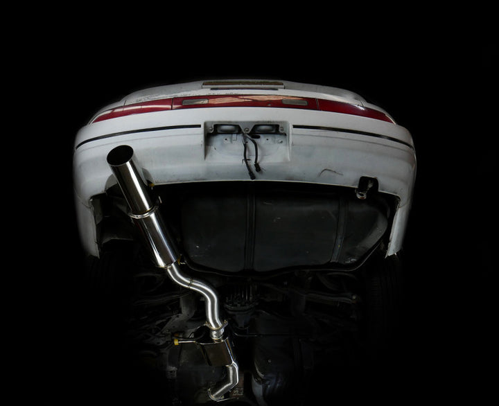 ISR Performance Series II - GT Single Exhaust System - Resonated - 89-94 Nissan 240sx (S13) - Bull Strap