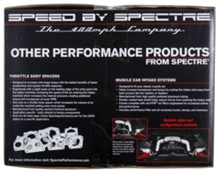 Spectre 09-17 Nissan Maxima V6-3.5L F/I Air Intake Kit - Polished w/Red Filter - Bull Strap