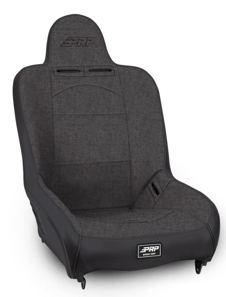 PRP Premier High Back Suspension Seat (Two Neck Slots) - All Grey - Bull Strap