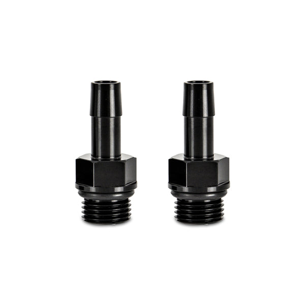 Mishimoto 2pcs M16x1.5 3/8in Aluminum Catch Can Fitting Black - Bull Strap