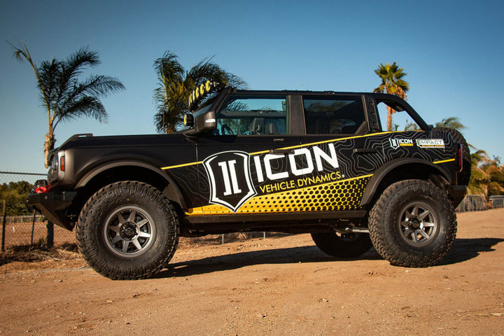 ICON 21+ Ford Bronco Tubular Rear Track Bar Kit - Adjustable - Bull Strap