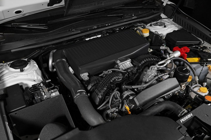 PERRIN 22-25 Subaru WRX / 19-25 Ascent / 20-25 Outback & Legacy Turbo Top Mount Intercooler - Black - Bull Strap