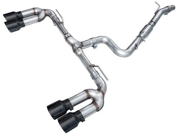 AWE 22-24 Audi 8Y S3 Track Edition Exhaust  - Diamond Black Tips - Bull Strap