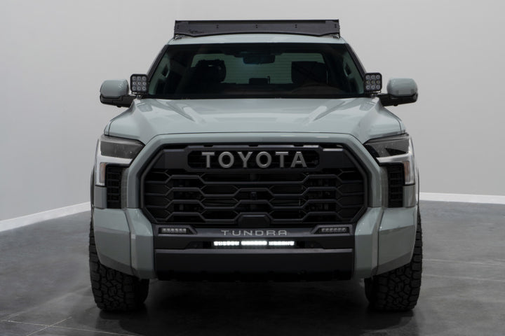 Diode Dynamics 2022 Toyota Tundra Stealth Bumper Light Bar Kit - Amber Combo - Bull Strap