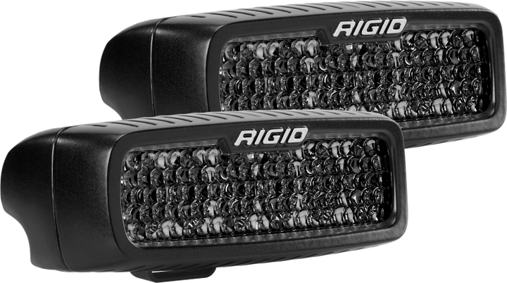 Rigid Industries SR-Q Series PRO Midnight Edition - Spot - Diffused - Pair - Bull Strap
