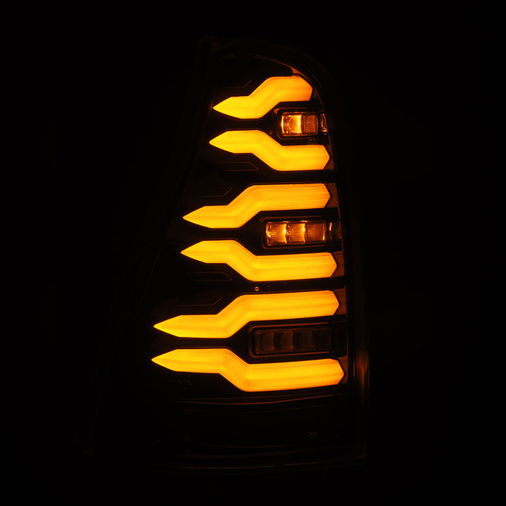 AlphaRex 03-09 Toyota 4Runner LUXX-Series LED Tail Lights- Black - Bull Strap