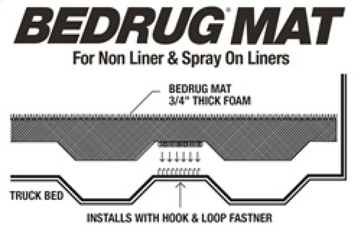 BedRug 05-23 Toyota Tacoma 5ft Bed Mat (Use w/Spray-In & Non-Lined Bed) - Bull Strap
