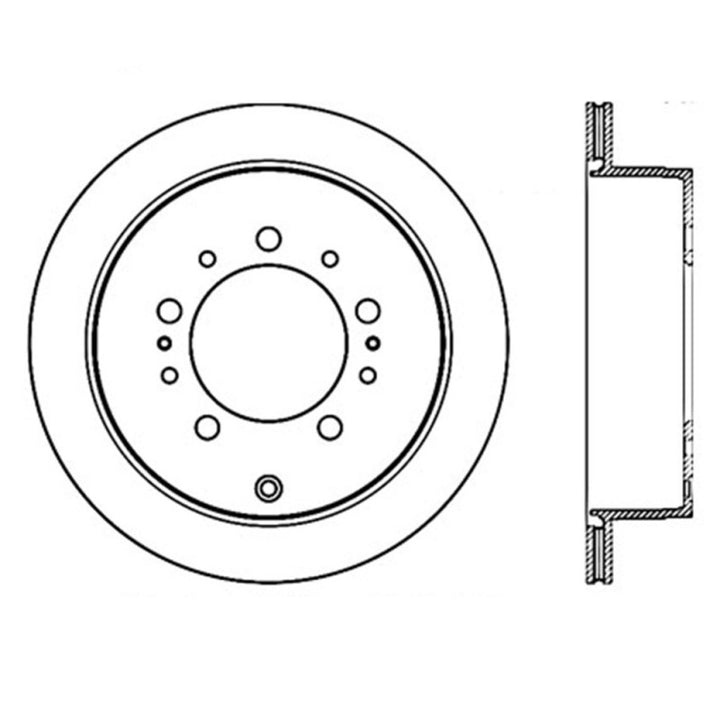 StopTech Slotted & Drilled Sport Brake Rotor - Bull Strap