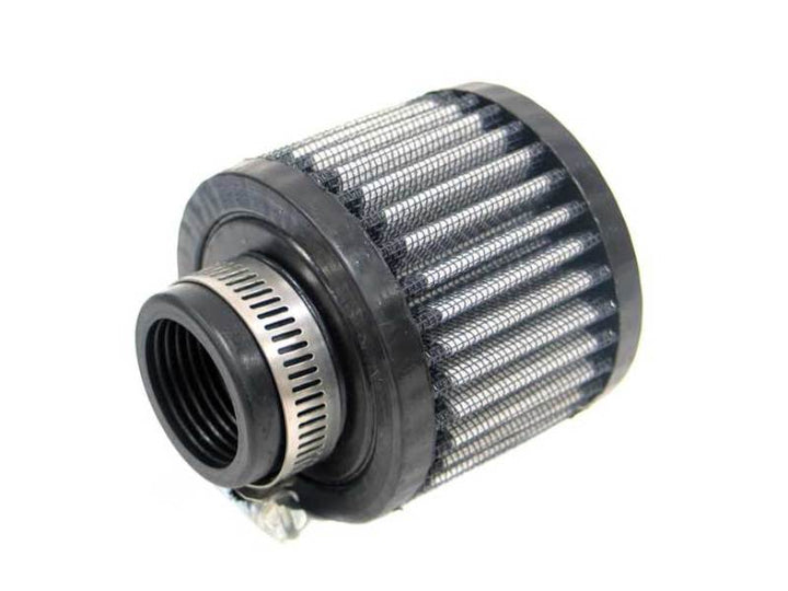 K&N 1.25in Flange ID x 3in OD x 2.5 inch H Rubber Base Crankcase Vent Filter - Bull Strap