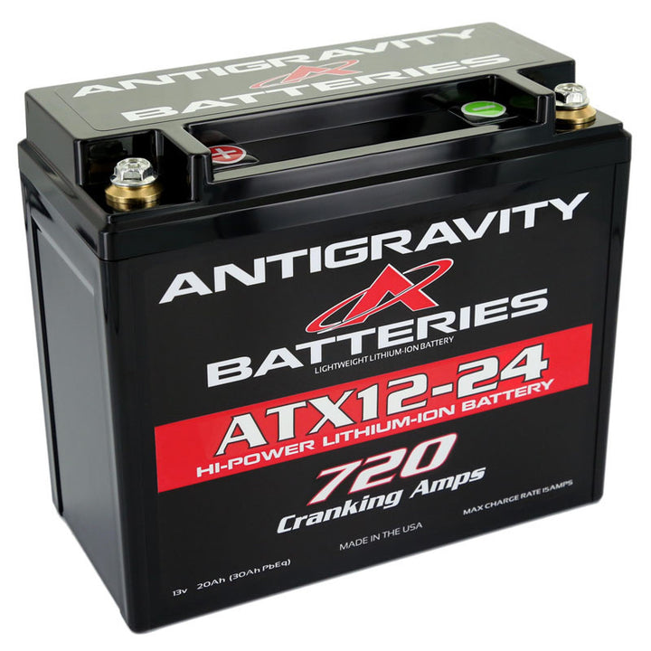 Antigravity XPS V-12 Lithium Battery - Left Side Negative Terminal - Bull Strap